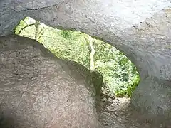 Grotte de Sabinus vue d'intérieur.