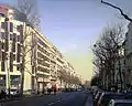 Avenue vue en direction du parc Monceau.