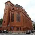 Le couvent des Franciscains, à l'angle des rues Marie-Rose (à droite) et du Père-Corentin (à gauche).