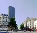 Avenue du Maine vue du boulevard du Montparnasse.