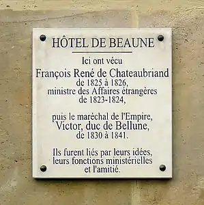 Plaque commémorative.