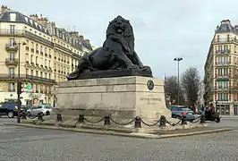 Le lion de Belfort, place Denfert-Rochereau à Paris.