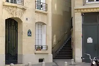 L'entrée du dernier tronçon en escaliers.