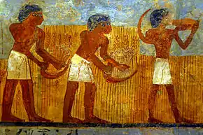 Détail de la peinture murale de la tombe d'Ounsou - Musée du Louvre