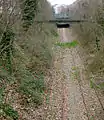 La ligne de Pont-Cardinet à Auteuil-Boulogne vue depuis la rue.