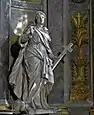 Statue de Sainte-Marguerite (église Saint-Germain-des-Prés de Paris), œuvre de Jacques Bourlet, religieux de l'abbaye.