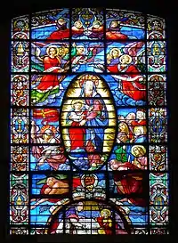 Chapelle de la Vierge, vitrail « Notre-Dame Refuge des pécheurs ».
