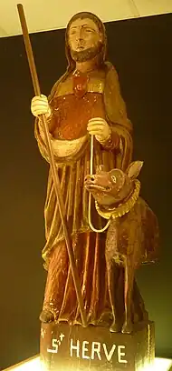 Saint Hervé et son loup (groupe statuaire).