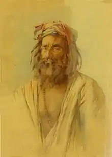 Musulman derviche en 1895. Alphonse Birck, aquarelle sur papier, 1895. musée des Beaux-Arts de Morlaix.