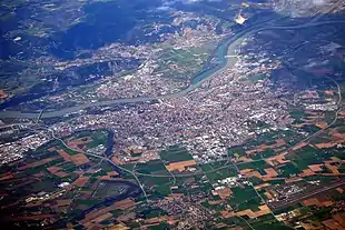 Vue aérienne de Valence