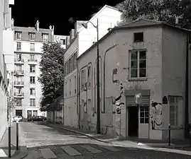 Rue vue depuis la rue Castagnary.