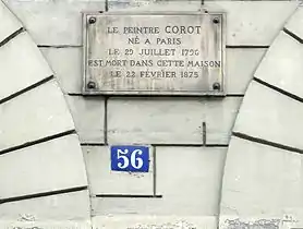 Plaque commémorative.