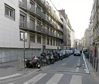 Rue Morand vue depuis la rue de l'Orillon.