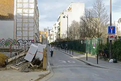 Passage Piver vu depuis la rue de l'Orillon, en 2015.