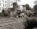 Ligne de Petite Ceinture vue depuis la passerelle.