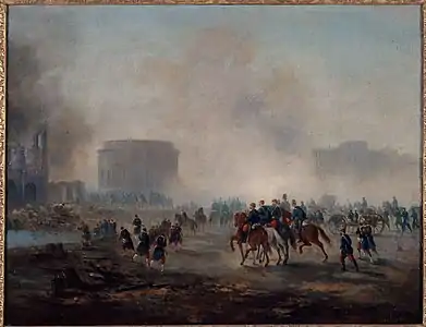 La Villette cernée par les troupes versaillaises, mai 1871 (1871), Paris, musée Carnavalet.