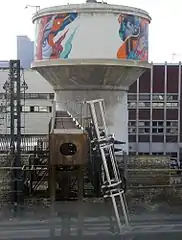 Vue en surplomb du château d'eau de la gare de Paris-Austerlitz.