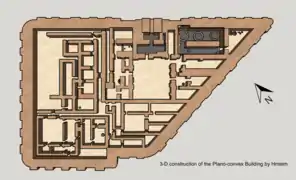 Plan du « Bâtiment planoconvexe » de Kish, DA III A.