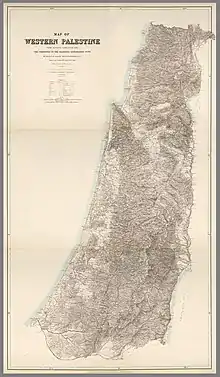 Une carte détaillée de la Palestine du 19e siècle