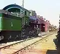 Locomotive à vapeur modèle A-76 sur la ligne de chemin de fer de Perm.