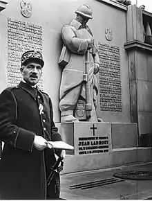 Cérémonie de dévoilement du monument en l'honneur des officiers et soldats français tués dans la défense de Lviv en 1919-1920 en présence du général Félix Musse