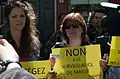 Manifestants contre le projet de loi renseignement