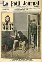 « L'assassinat de Marthe Erbelding. Le meurtrier dans sa cellule. - Le portrait de la victime ». Une du Supplément illustré du Petit Journal, du 24 février 1907.