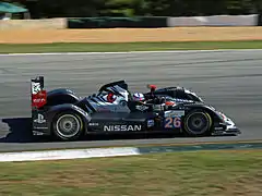 Au volant de la Signatech Oreca 03-Nissan lors des qualifications du Petit Le Mans 2011 à Road Atlanta.