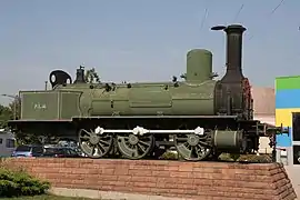 Locomotive Bourbonnais de 1860 du PLM restaurée dans un état plus ou moins d'origine et conservée à la Cité du train à Mulhouse