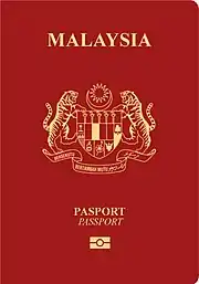Couverture d'un passeport malaisien