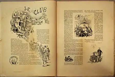 Illustration pour Le club d'Alphonse Daudet, Paris-Noël (1886).