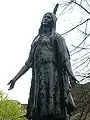 Statue devant l'église Saint Georges de Gravesend dans le Kent, au Royaume-Uni.