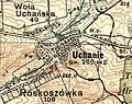 Carte militaire de la zone environnante d'Uchanie de 1933