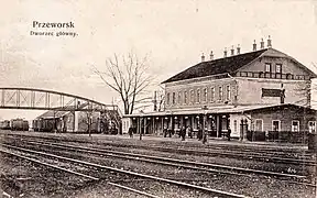 La gare de Przeworsk en 1908.