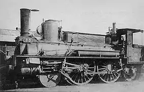 121 (série 77 à 86) PO n° 083 pour trains express, construite en 1894 par SACM à Belfort.