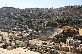 Le théâtre Romain et l'Odéon au centre de Amman