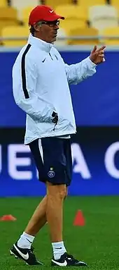 Laurent Blanc en 2015 avec le PSG.