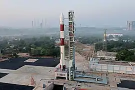 Une des rampes de lancement du Centre spatial Satish-Dhawan à Sriharikota.