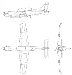 vue en plan de l’avion