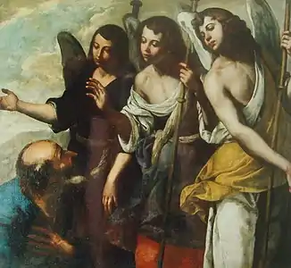 Abraham et trois Anges, Pacecco de Rosa.