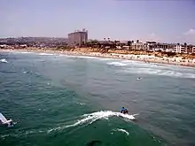Surfeurs à Pacific Beach