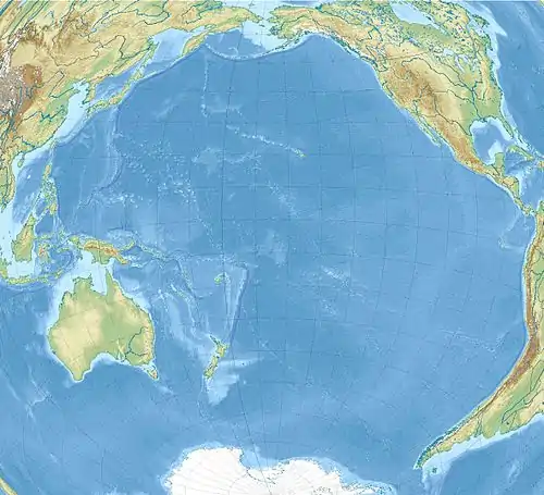 Carte de l'océan Pacifique.