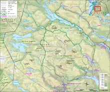 Carte topographique des parcs de Padjelanta, Sarek et Stora Sjöfallet