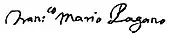 signature de Francesco Mario Pagano