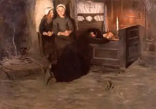 Veillée mortuaire en Bretagne (1886), Stockholm, Nationalmuseum.