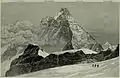 Illustration page 117 : "The Matterhorn from near the summit of the Theodule Pass", c'est-à-dire le Cervin (Matterhorn étant le nom allemand de ce sommet).