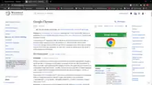 Description de l'image Page Wikipédia de Google Chrome dans Google Chrome Version 109.png.