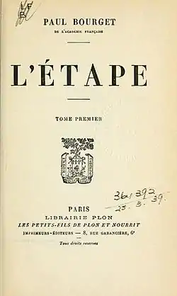 Image illustrative de l’article L'Étape (roman)