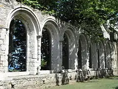 Vue intérieure du réfectoire.