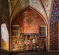 Peintures figuratives dans le Tchehel-Sotoun (Ispahan) montrant Shah Abbas Ier recevant Vali Nadr Muhammad Khan.